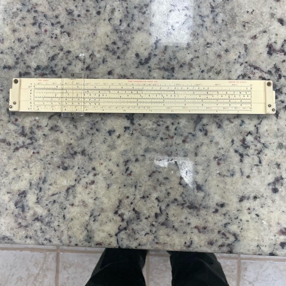 Sliding ruler to calculate math problems